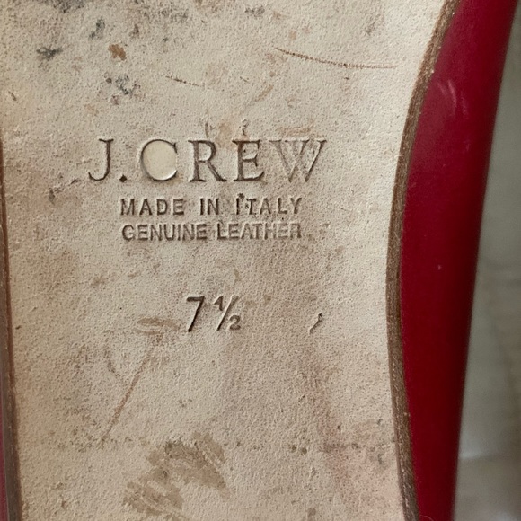 J. Crew Red VIV flats with bow detail - Picture 12 of 12